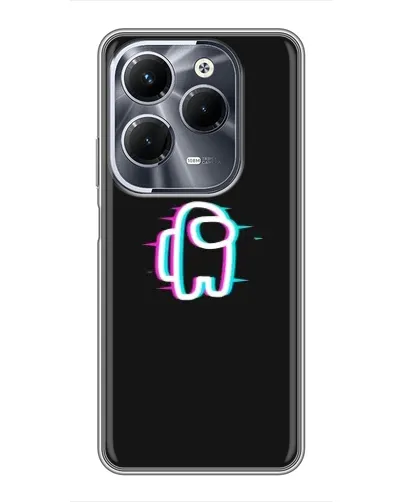 Чехол для Infinix Hot 40 Pro с картинкой «Among Us неон» Чехол для Infinix Hot 40 Pro с картинкой «Among Us неон»