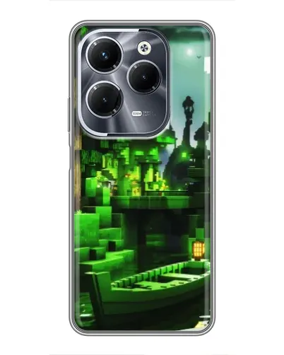Чехол для Infinix Hot 40 Pro с картинкой «Minecraft лесной пейзаж» Чехол для Infinix Hot 40 Pro с картинкой «Minecraft лесной пейзаж»