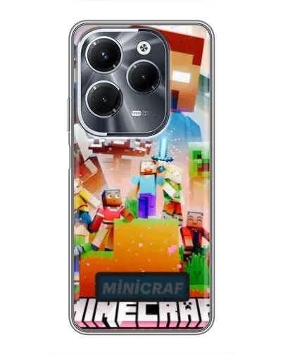 Чехол для Infinix Hot 40 Pro с картинкой «Minecraft герои игры» Чехол для Infinix Hot 40 Pro с картинкой «Minecraft герои игры»