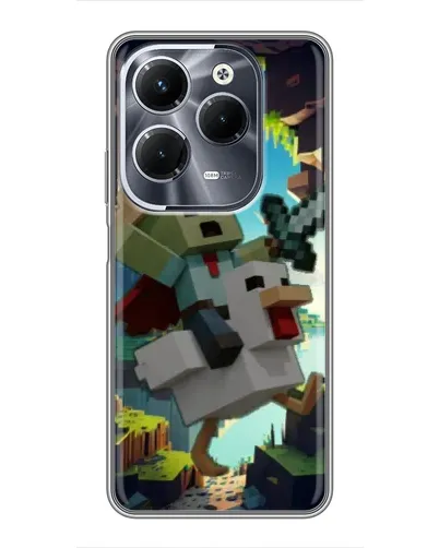 Чехол для Infinix Hot 40 Pro с картинкой «Стив и гусь» Чехол для Infinix Hot 40 Pro с картинкой «Стив и гусь»