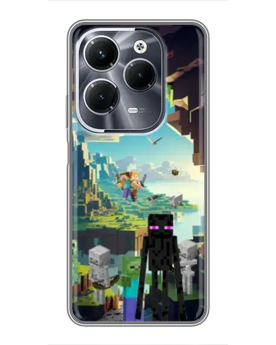 Чехол для Infinix Hot 40 Pro с картинкой «Эндермен в лесу» Чехол для Infinix Hot 40 Pro с картинкой «Эндермен в лесу»
