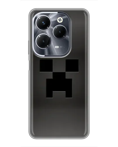 Чехол для Infinix Hot 40 Pro с картинкой «Черный крипер градиент» Чехол для Infinix Hot 40 Pro с картинкой «Черный крипер градиент»