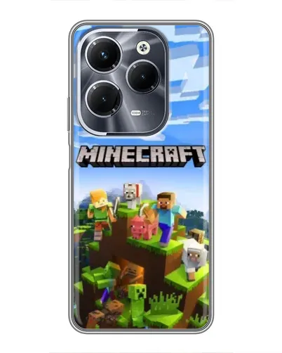 Чехол для Infinix Hot 40 Pro с картинкой «Minecraft классический мир» Чехол для Infinix Hot 40 Pro с картинкой «Minecraft классический мир»