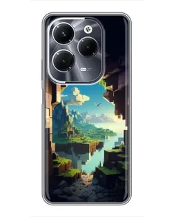 Чехол для Infinix Hot 40 Pro с картинкой «Вид из пещеры»
