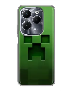 Чехол для Infinix Hot 40 Pro с картинкой «Крипер микро-дизайн»