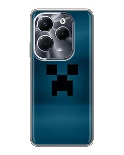 Чехол для Infinix Hot 40 Pro с картинкой «Крипер текстура»