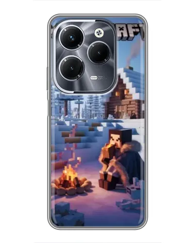 Чехол для Infinix Hot 40 Pro с картинкой «Зимний Minecraft» Чехол для Infinix Hot 40 Pro с картинкой «Зимний Minecraft»