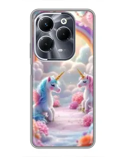 Чохол для Infinix Hot 40 Pro з картинкою «Веселка і єдинороги» Чохол для Infinix Hot 40 Pro з картинкою «Веселка і єдинороги»
