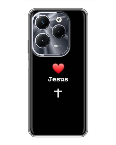 Чехол для Infinix Hot 40 Pro с картинкой «Сердце - Jesus» Чехол для Infinix Hot 40 Pro с картинкой «Сердце - Jesus»