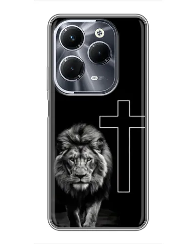 Чехол для Infinix Hot 40 Pro с картинкой «Лев и Крест» Чехол для Infinix Hot 40 Pro с картинкой «Лев и Крест»