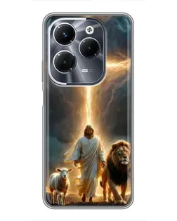 Чохол для Infinix Hot 40 Pro з картинкою «Лев Юди та Світло»