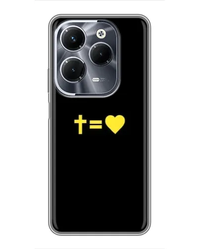 Чехол для Infinix Hot 40 Pro с картинкой «Сердце и Крест» Чехол для Infinix Hot 40 Pro с картинкой «Сердце и Крест»