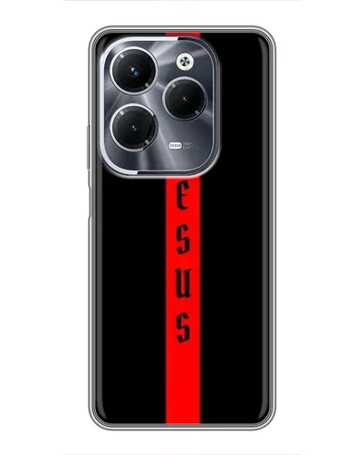 Чехол для Infinix Hot 40 Pro с картинкой «Красная линия веры» Чехол для Infinix Hot 40 Pro с картинкой «Красная линия веры»
