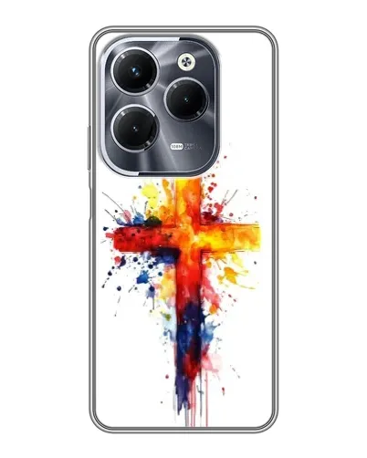 Чехол для Infinix Hot 40 Pro с картинкой «Акварельный крест» Чехол для Infinix Hot 40 Pro с картинкой «Акварельный крест»