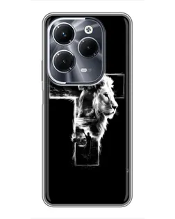 Чехол для Infinix Hot 40 Pro с картинкой «Сияющий крест Jesus»