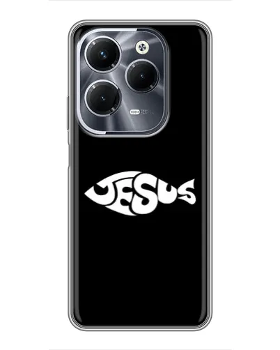 Чехол для Infinix Hot 40 Pro с картинкой «Рыба Jesus» Чехол для Infinix Hot 40 Pro с картинкой «Рыба Jesus»