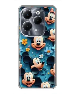 Чехол для Infinix Hot 40 Pro с картинкой «Паттерн Микки и Минни»