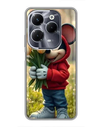 Чохол для Infinix Hot 40 Pro з картинкою «Міккі з тюльпанами» Чохол для Infinix Hot 40 Pro з картинкою «Міккі з тюльпанами»