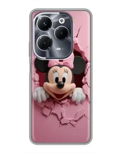 Чехол для Infinix Hot 40 Pro с картинкой «Минни сквозь стену»