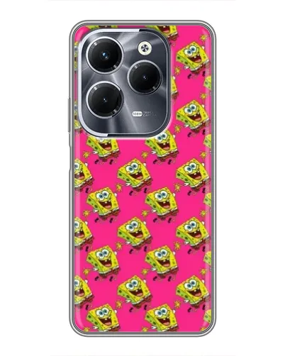 Чехол для Infinix Hot 40 Pro с картинкой «Розовый паттерн»