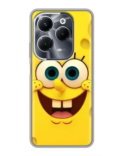 Чехол для Infinix Hot 40 Pro с картинкой «Губка Боб улыбка»