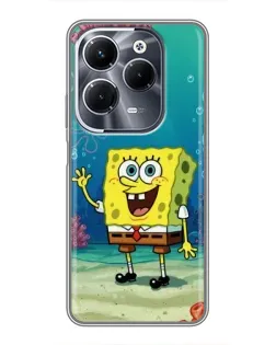 Чехол для Infinix Hot 40 Pro с картинкой «Подводный привет»