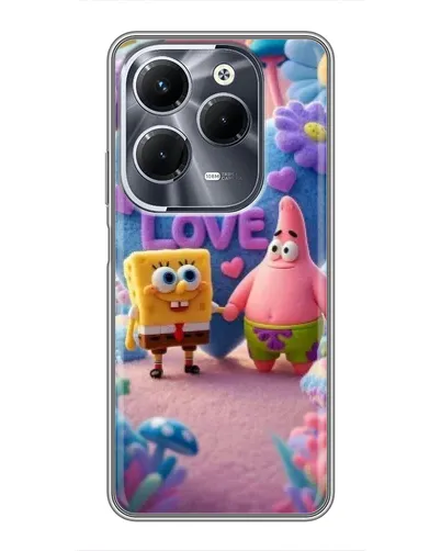 Чехол для Infinix Hot 40 Pro с картинкой «Губка Боб Патрик»