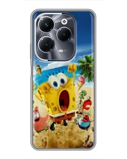 Чехол для Infinix Hot 40 Pro с картинкой «Развлечения на пляже»