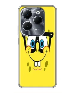 Чехол для Infinix Hot 40 Pro с картинкой «Минималистичный Спанч Боб»
