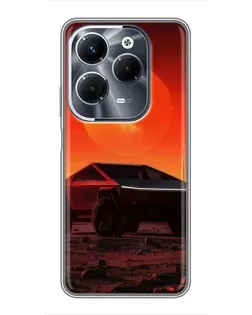 Чохол для Infinix Hot 40 Pro з картинкою «Cybertruck на Марсі»