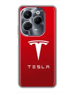 Чохол для Infinix Hot 40 Pro з картинкою «Tesla Red Classic»
