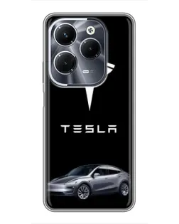 Чохол для Infinix Hot 40 Pro з картинкою «Tesla Model Y»