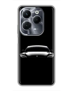 Чохол для Infinix Hot 40 Pro з картинкою «Фари Tesla Night»