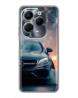Чехол для Infinix Hot 40 Pro с картинкой «Mercedes — ночной город»