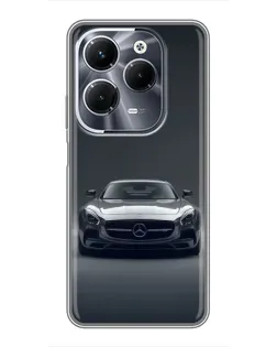Чехол для Infinix Hot 40 Pro с картинкой «Mercedes на черном»