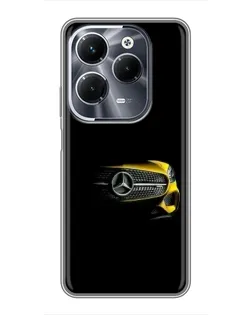 Чехол для Infinix Hot 40 Pro с картинкой «Mercedes — ретро стиль»