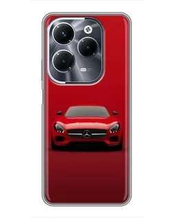 Чехол для Infinix Hot 40 Pro с картинкой «Красный Mercedes AMG»