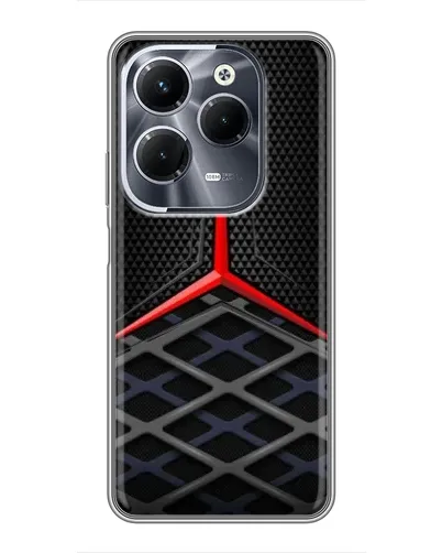 Чехол для Infinix Hot 40 Pro с картинкой «Mercedes Carbon Grid»