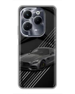 Чехол для Infinix Hot 40 Pro с картинкой «Mercedes AMG — графика»