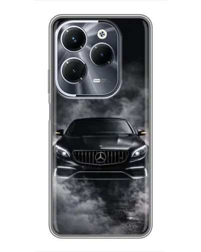 Чехол для Infinix Hot 40 Pro с картинкой «Mercedes в дыму»