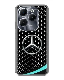 Чехол для Infinix Hot 40 Pro с картинкой «Mercedes — бирюзовый акцент»