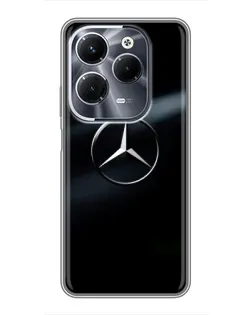 Чехол для Infinix Hot 40 Pro с картинкой «Mercedes на металле»