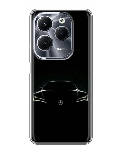 Чехол для Infinix Hot 40 Pro с картинкой «Mercedes — силуэт авто» Чехол для Infinix Hot 40 Pro с картинкой «Mercedes — силуэт авто»