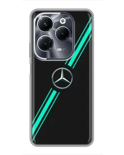 Чехол для Infinix Hot 40 Pro с картинкой «Спортивные линии Mercedes»