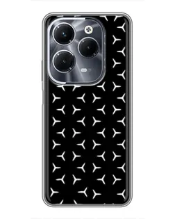 Чехол для Infinix Hot 40 Pro с картинкой «Mercedes паттерн звезд»