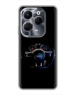 Чохол для Infinix Hot 40 Pro з картинкою «Салон Audi — кермо»