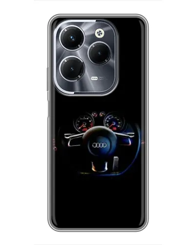 Чохол для Infinix Hot 40 Pro з картинкою «Салон Audi — кермо» Чохол для Infinix Hot 40 Pro з картинкою «Салон Audi — кермо»