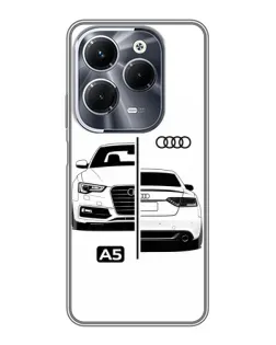 Чохол для Infinix Hot 40 Pro з картинкою «Audi — контрастний дизайн»