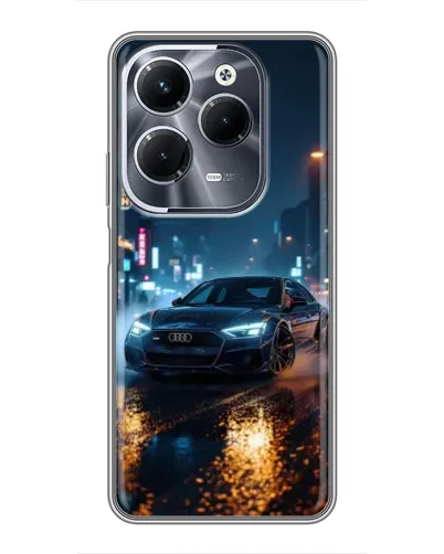 Чохол для Infinix Hot 40 Pro з картинкою «Нічне місто та Audi» Чохол для Infinix Hot 40 Pro з картинкою «Нічне місто та Audi»