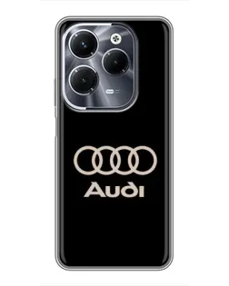 Чохол для Infinix Hot 40 Pro з картинкою «Audi — золотий логотип»